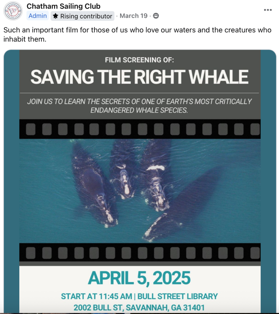 16. Increase Awareness of Wildlife and Habitat Protection<br>We do this on our FB pages regularly. We also do something called Wisdom Wednesday where we invite speakers to educate us on a variety of subjects pertaining to the water. Next up is a retired oceanography professor to talk about our rivers and the ocean.